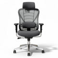 Mesh ergonomic office chair with adjustable lumbar support and armrests